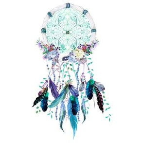 8" TEAL & LILAC DREAMCATCHER