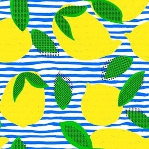 6" Squeeze Me Lemons - Blue Stripes