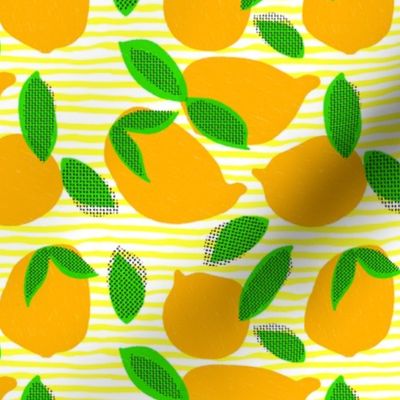 6" Squeeze Me Oranges - Yellow Stripes