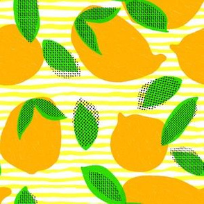 6" Squeeze Me Oranges - Yellow Stripes