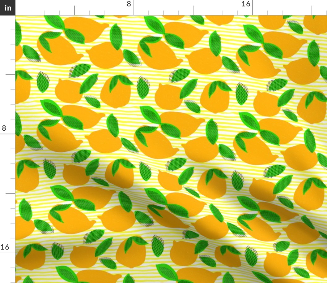 6" Squeeze Me Oranges - Yellow Stripes
