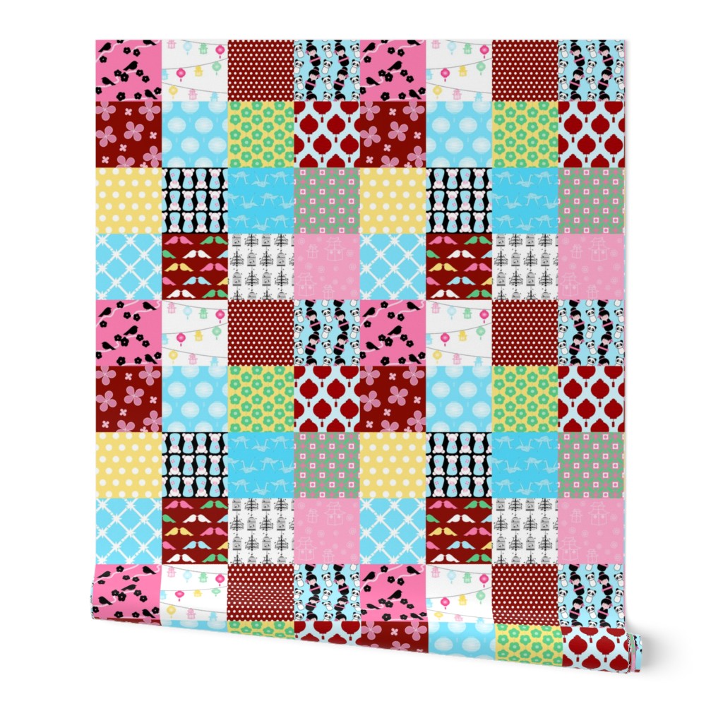 Chinoiserie Baby Cheater Quilt