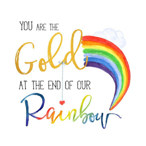 6 to 1 Yard of Minky / 18"x18" /  Jack's Story / YOU ARE THE GOLD AT THE END RAINBOW