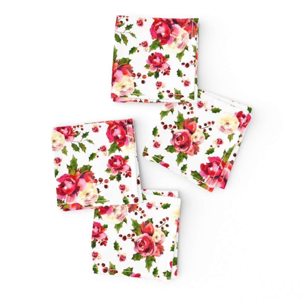 Christmas Floral White