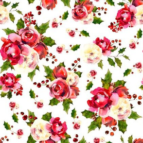 Christmas Floral White