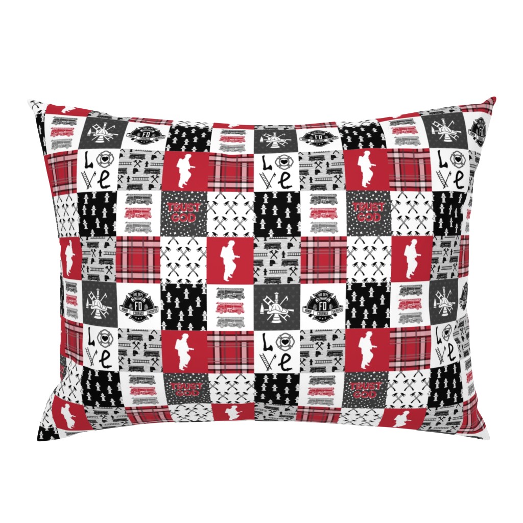 Firefighter Faux Quilt (Horizontal)