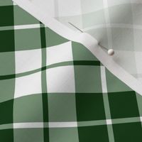 forest green and white diagonal tartan
