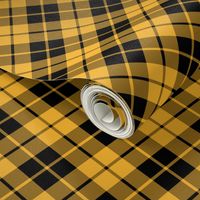 circus yellow and black diagonal tartan, 3"