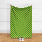 circus green and yellow diagonal tartan