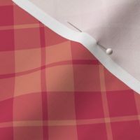soft red diagonal tartan