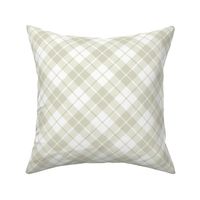 bisque and white diagonal tartan