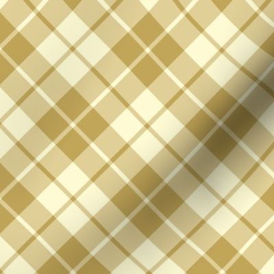 cream and tan diagonal tartan