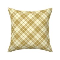 cream and tan diagonal tartan