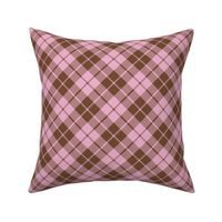 summercolors neapolitan brown and pink diagonal tartan