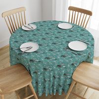 Stampede SMALL (teal linen)