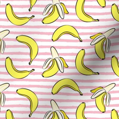 banana on stripes (pink)