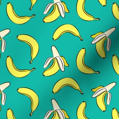 bananas on green