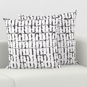 Grid Vertical Rectangles Black and White Upholstery Fabric