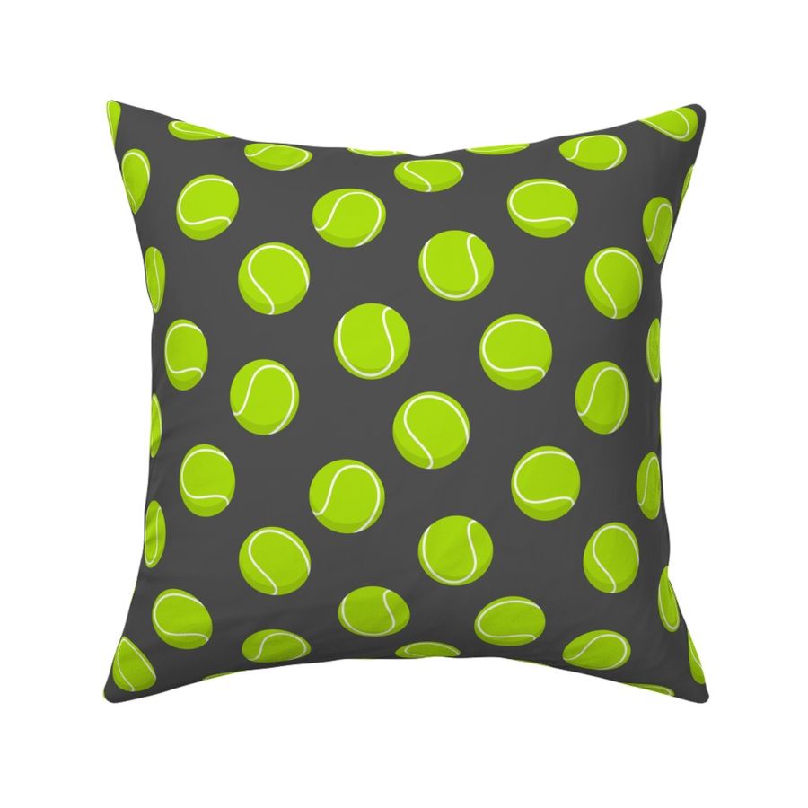 tennis ball on dark grey