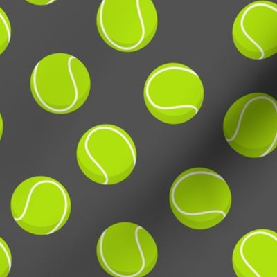 tennis ball on dark grey