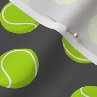 tennis ball on dark grey