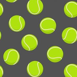 tennis ball on dark grey