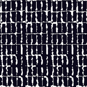 Grid Vertical Rectangles Black Upholstery Fabric