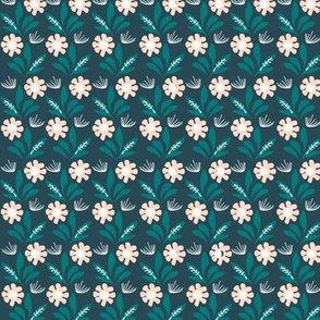 Romantik Daisy  (teal) 