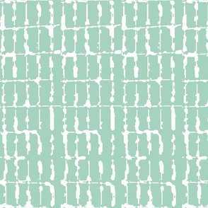 Grid Vertical Rectangles Pastel Green Upholstery Fabric