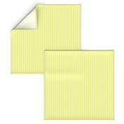 Cosy Kitchen Vertical Stripes  - Narrow Snowy White Ribbons with Lemon Frosting and Sunbeam Yellow - Medium Scale