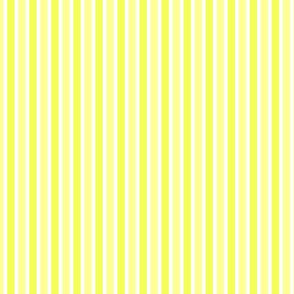 Cosy Kitchen Vertical Stripes  - Narrow Snowy White Ribbons with Lemon Frosting and Sunbeam Yellow - Medium Scale