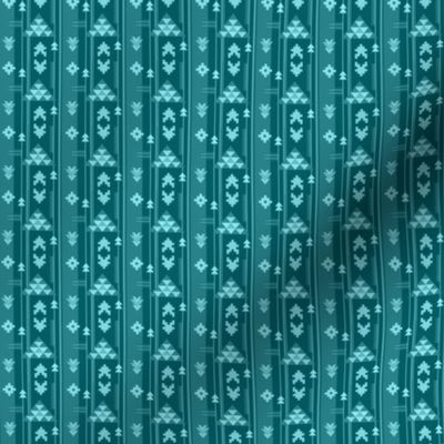 Bohemian Rug in Teal - Small Scale