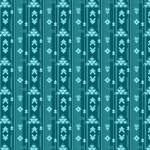 Bohemian Rug in Teal - Small Scale