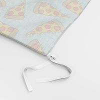 pizza // light blue pastel pizza junk food fabric junk food fabrics kids 90s fabric