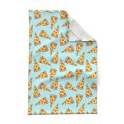 pizza // light blue pastel pizza junk food fabric junk food fabrics kids 90s fabric