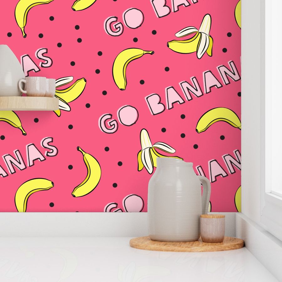 (small scale) go bananas! - hot pink