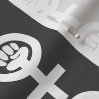 Feminist Fist Grey