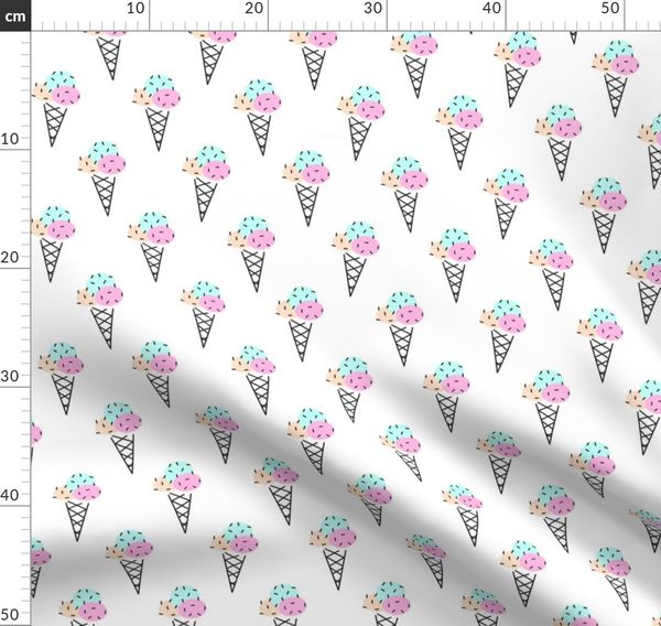 Eis Sussigkeiten Pop Art 80er Jahre Zucker Neonfarben Kegel Spoonflower