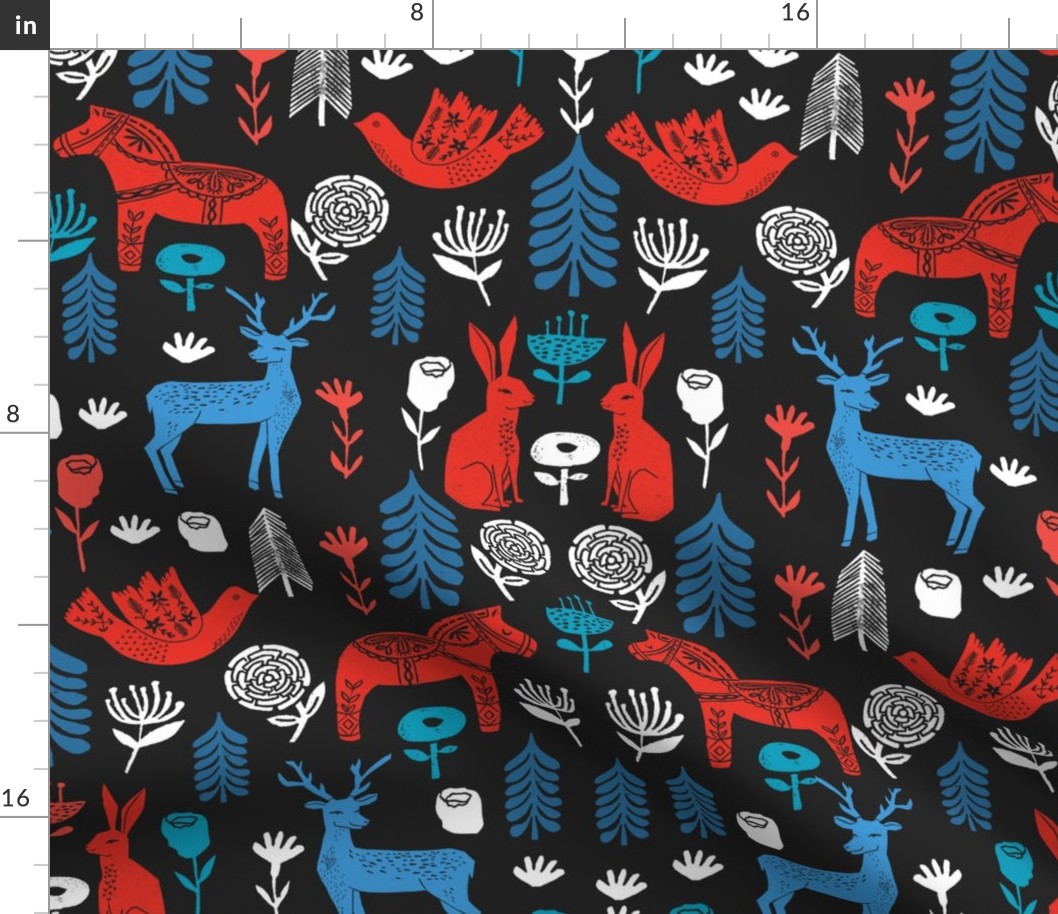 Swedish Folk Art fabric by Andrea Lauren