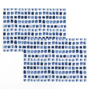 17-10K Indigo Boho Blue white Squares || Abstract watercolor spots dots drops _ Miss Chiff Designs 
