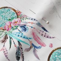 4.5" Pink & Aqua Dreamcatcher