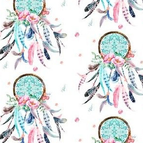 3.5" Pink & Aqua Dreamcatcher