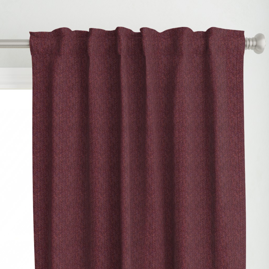 faux tweedy garnet red herringbone