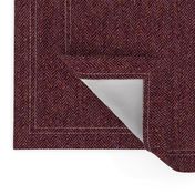 faux tweedy garnet red herringbone