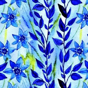 Blue Borage and Leaves