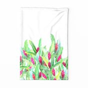 Awapuhi on White Tea Towel