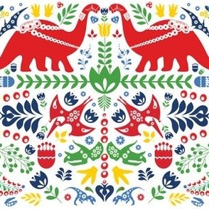 Swedish Folk Art Dinosaurs