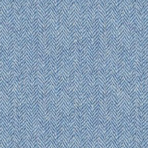 faux tweedy light blue herringbone