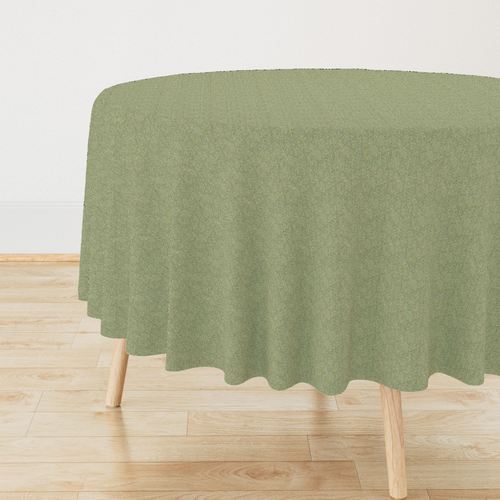 faux tweedy moss green herringbone