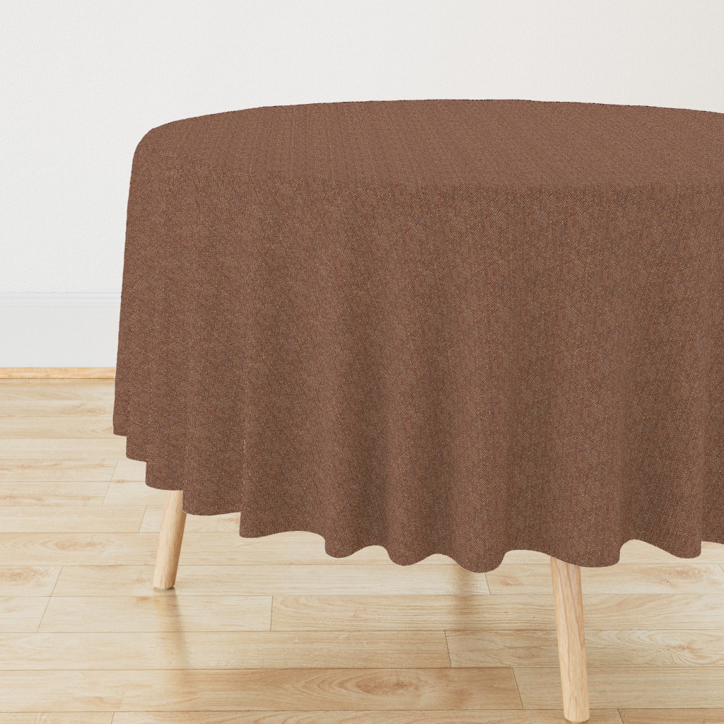 faux tweedy chestnut-brown herringbone